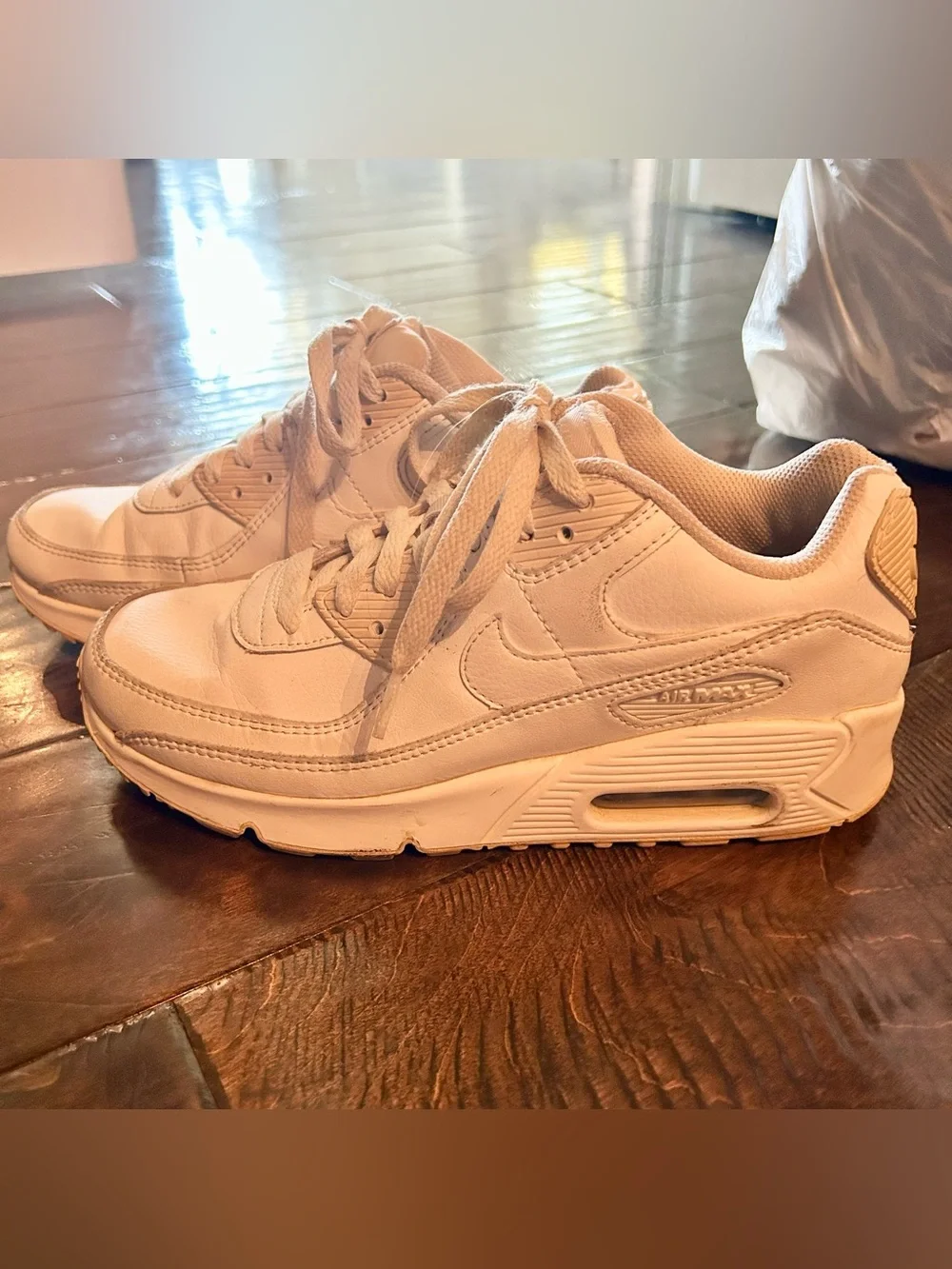 Nike Air Max Youth White Lace-Up Sneakers